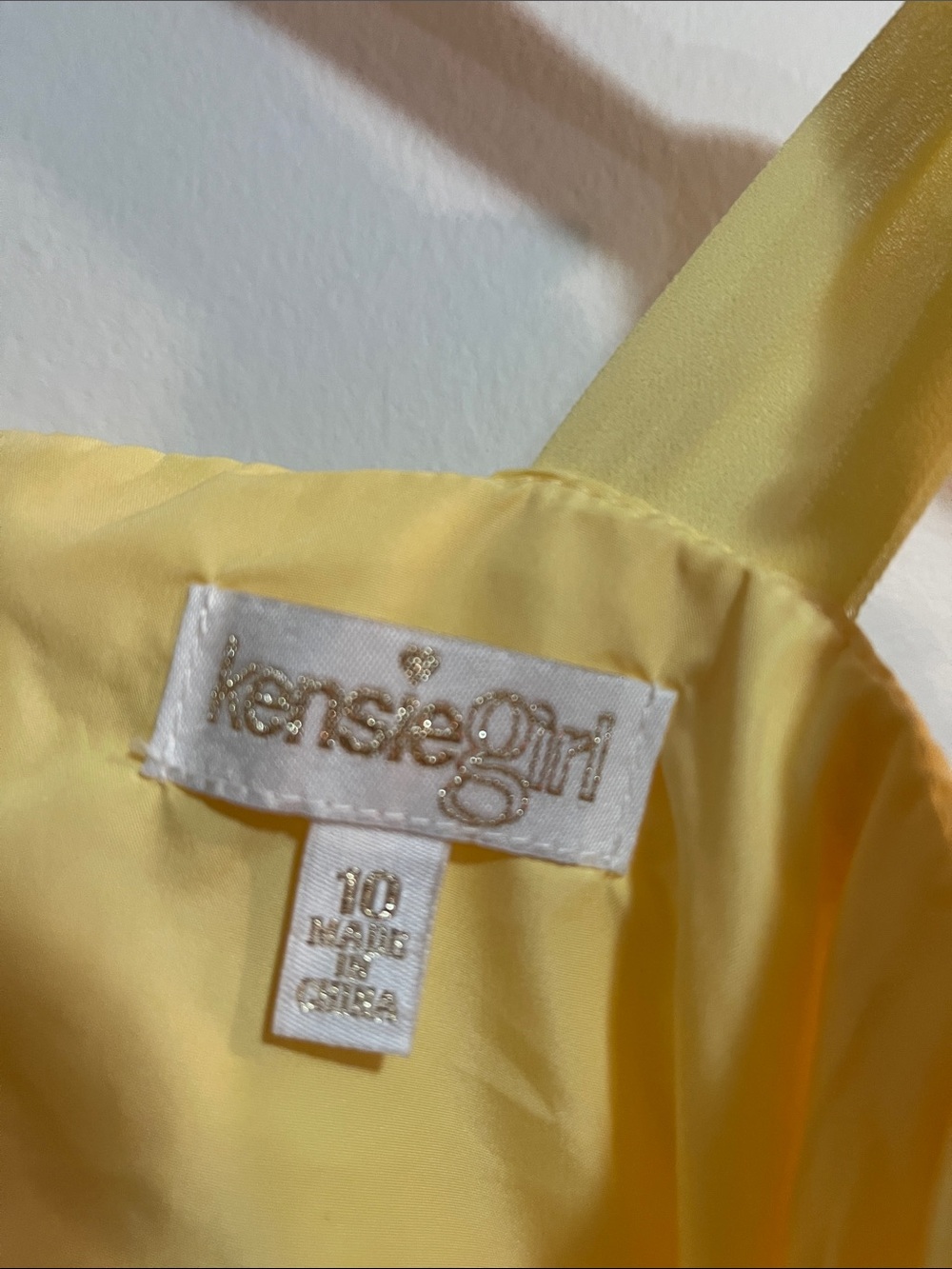 Kensie Girl Yellow Lace Tiered Dress SZ 10 - Picture 5 of 5